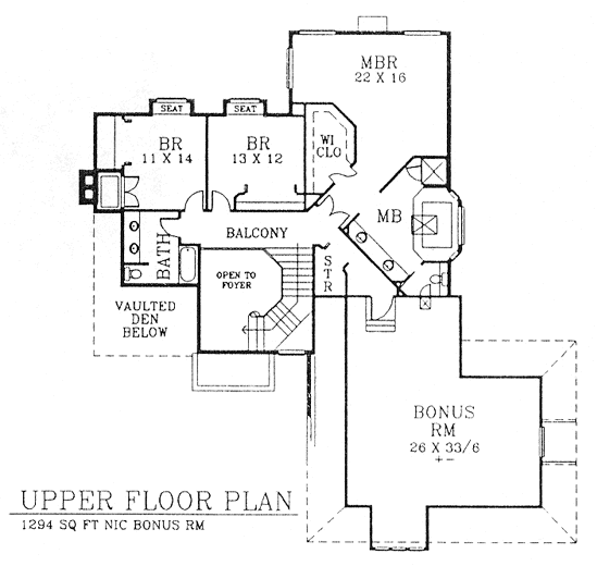 upper floor house blueprint