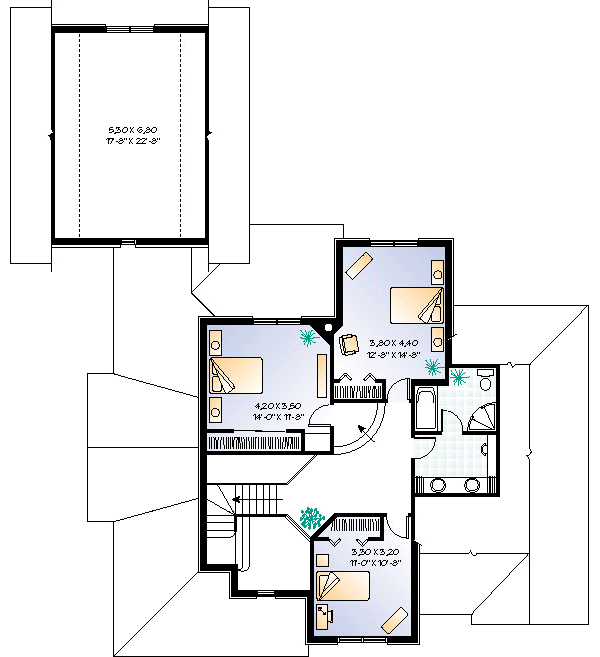 upper floor house blueprint