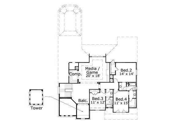 upper floor house blueprint