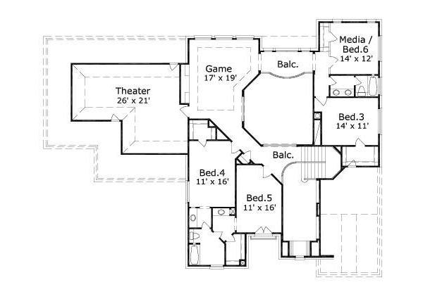 upper floor house blueprint