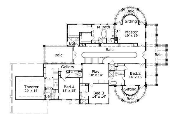 upper floor house blueprint