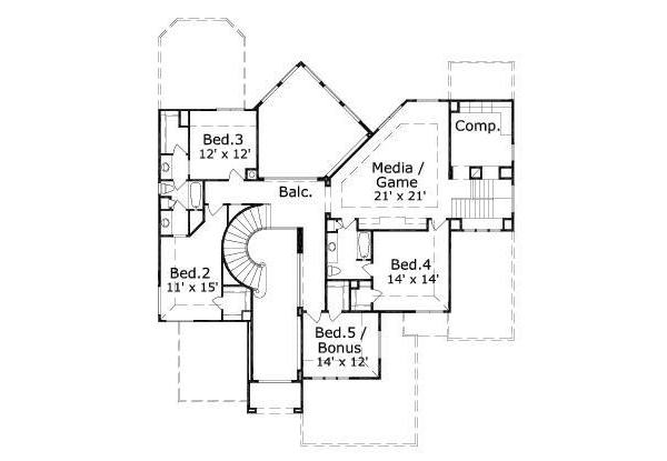 upper floor house blueprint