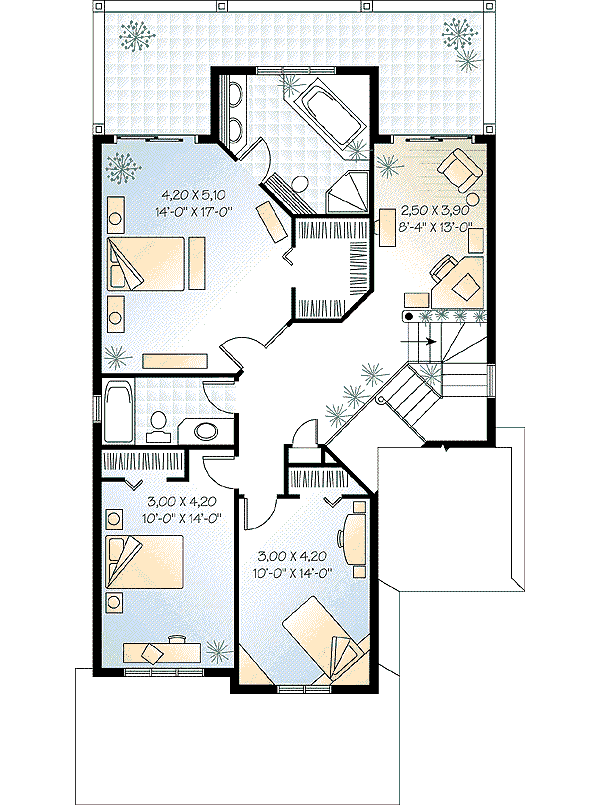 upper floor house blueprint