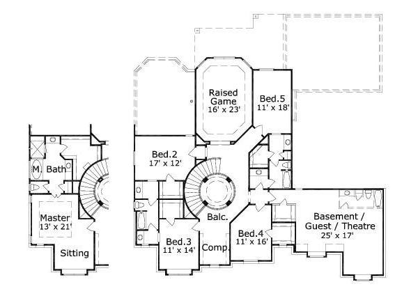 upper floor house blueprint