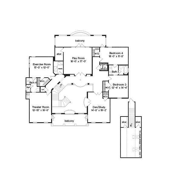 upper floor house blueprint
