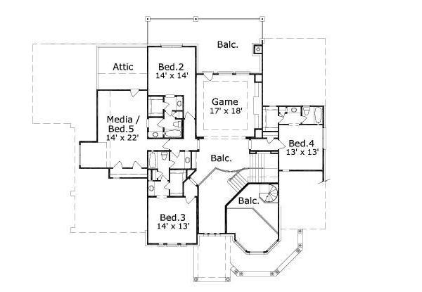 upper floor house blueprint