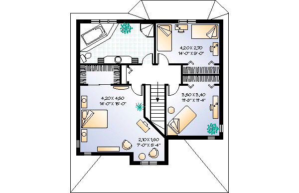 upper floor house blueprint
