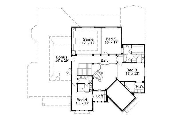 upper floor house blueprint