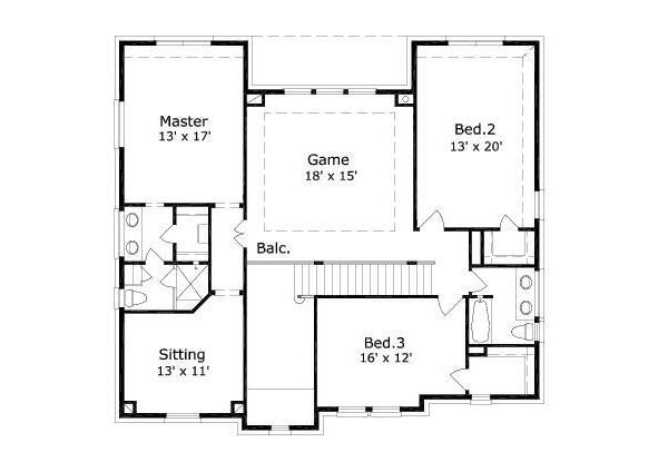 upper floor house blueprint