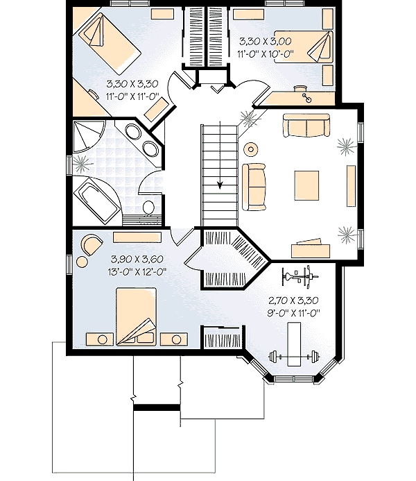 upper floor house blueprint