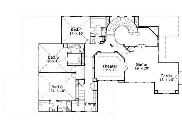 upper floor house blueprint