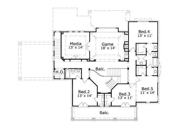 upper floor house blueprint