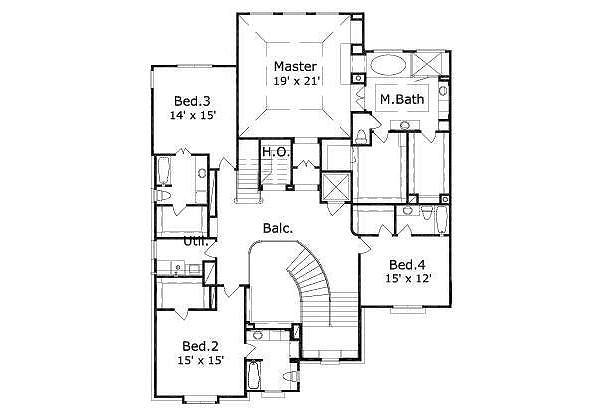 upper floor house blueprint