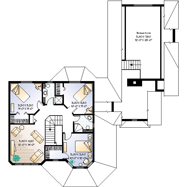 upper floor house blueprint