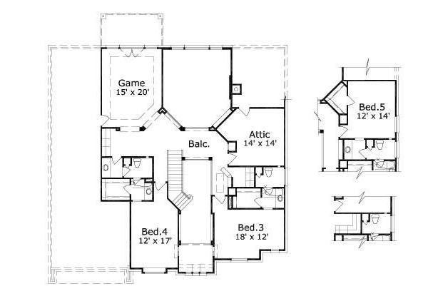 upper floor house blueprint