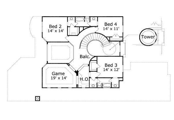 upper floor house blueprint