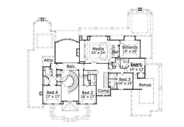 upper floor house blueprint