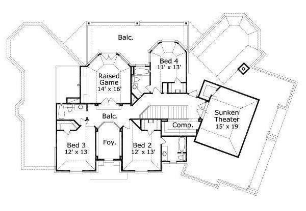 upper floor house blueprint