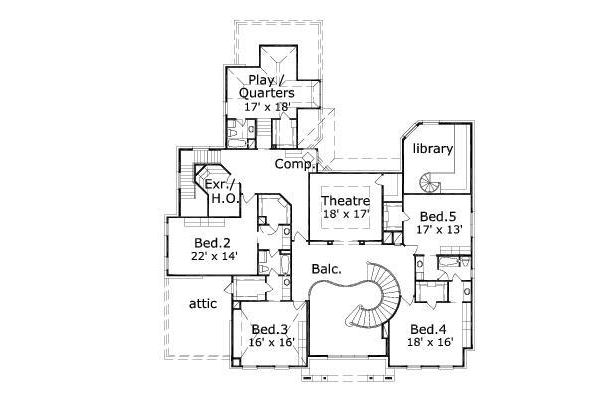 upper floor house blueprint