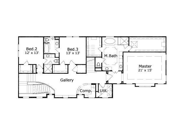upper floor house blueprint