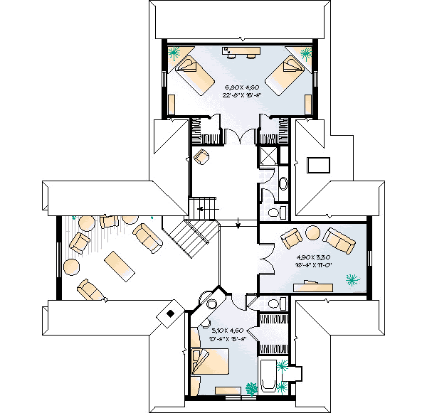 upper floor house blueprint