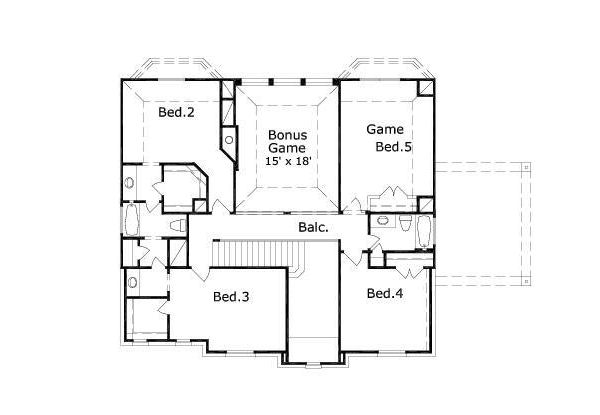 upper floor house blueprint