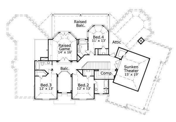 upper floor house blueprint