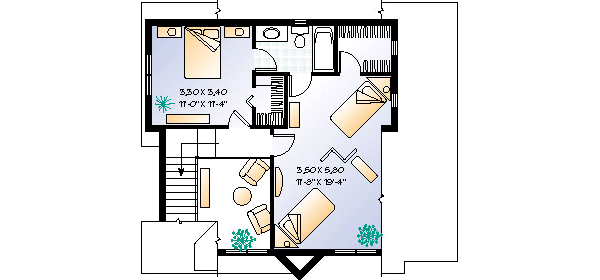 upper floor house blueprint
