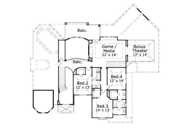 upper floor house blueprint