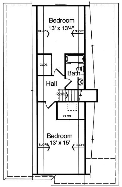 upper floor house blueprint