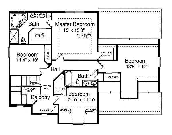 upper floor house blueprint