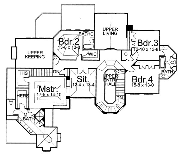 upper floor house blueprint