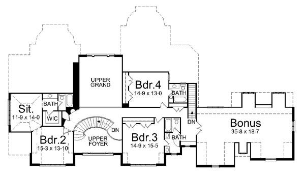 upper floor house blueprint