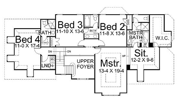 upper floor house blueprint