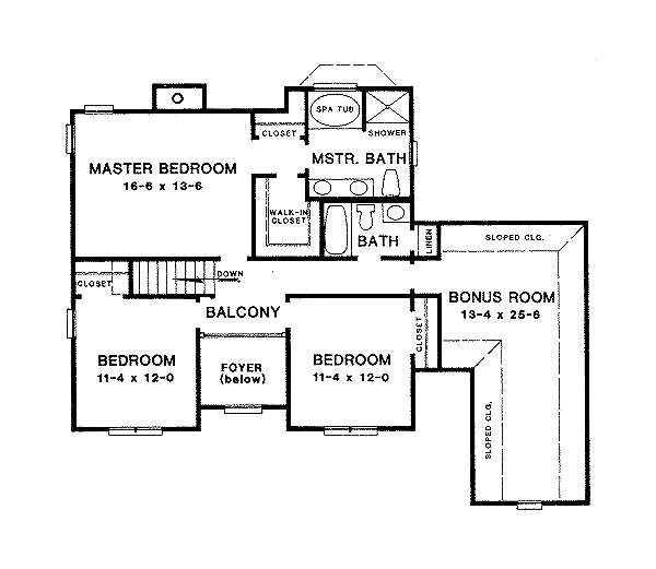 upper floor house blueprint