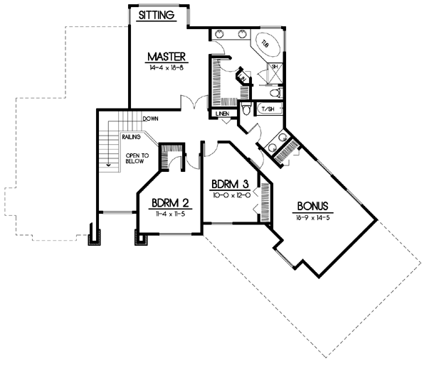 upper floor house blueprint