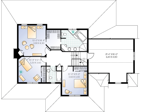 upper floor house blueprint
