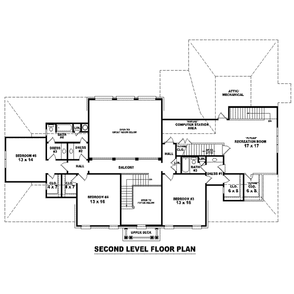 upper floor house blueprint