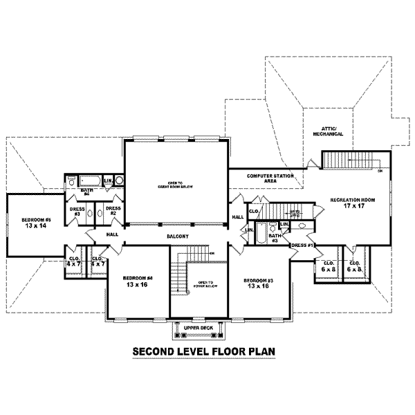 upper floor house blueprint