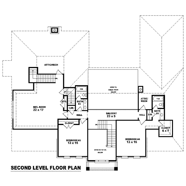 upper floor house blueprint