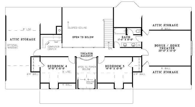 upper floor house blueprint