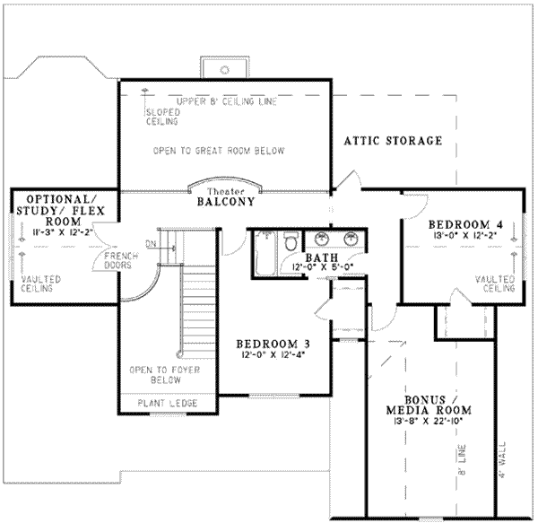 upper floor house blueprint