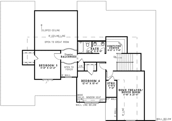 upper floor house blueprint