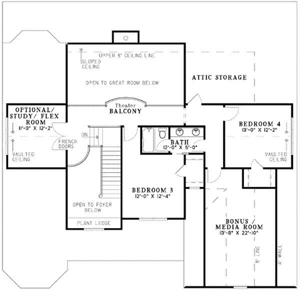 upper floor house blueprint