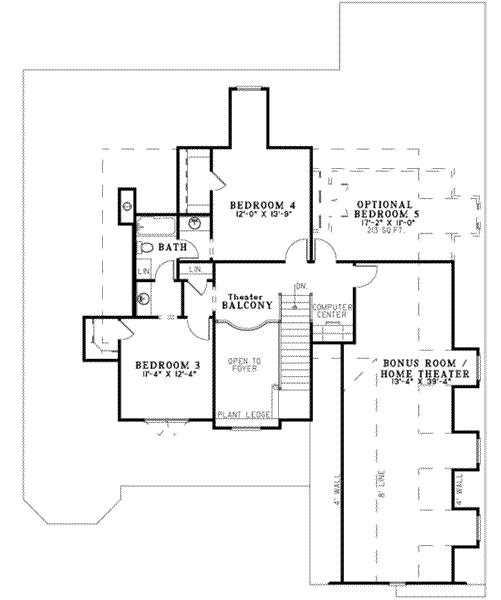 upper floor house blueprint
