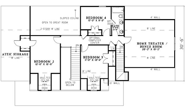 upper floor house blueprint