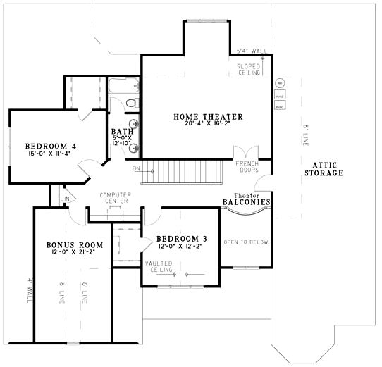 upper floor house blueprint