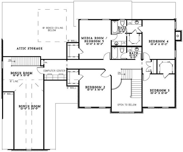 upper floor house blueprint