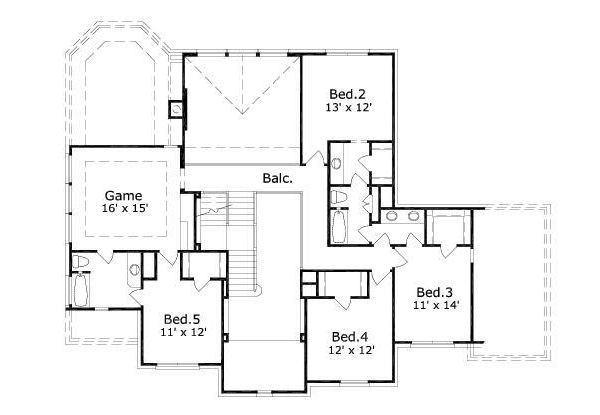 upper floor house blueprint