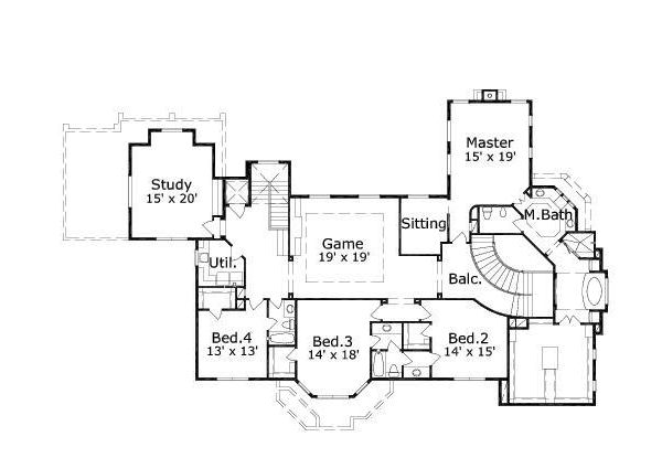 upper floor house blueprint